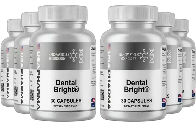 Dental Bright supplement bottles